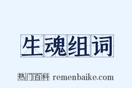 生魂组词是什么意思的图片